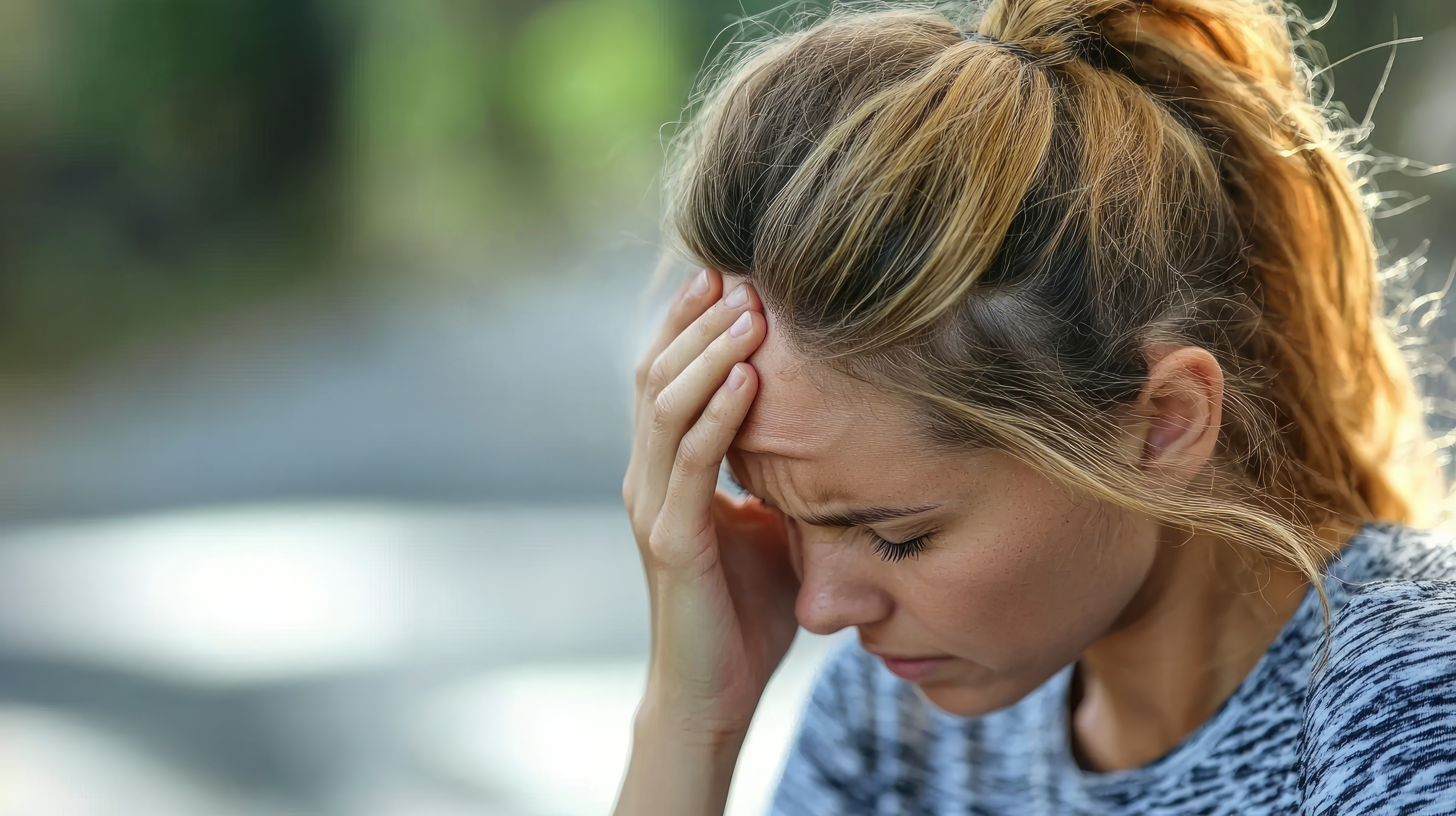 Woman with headache