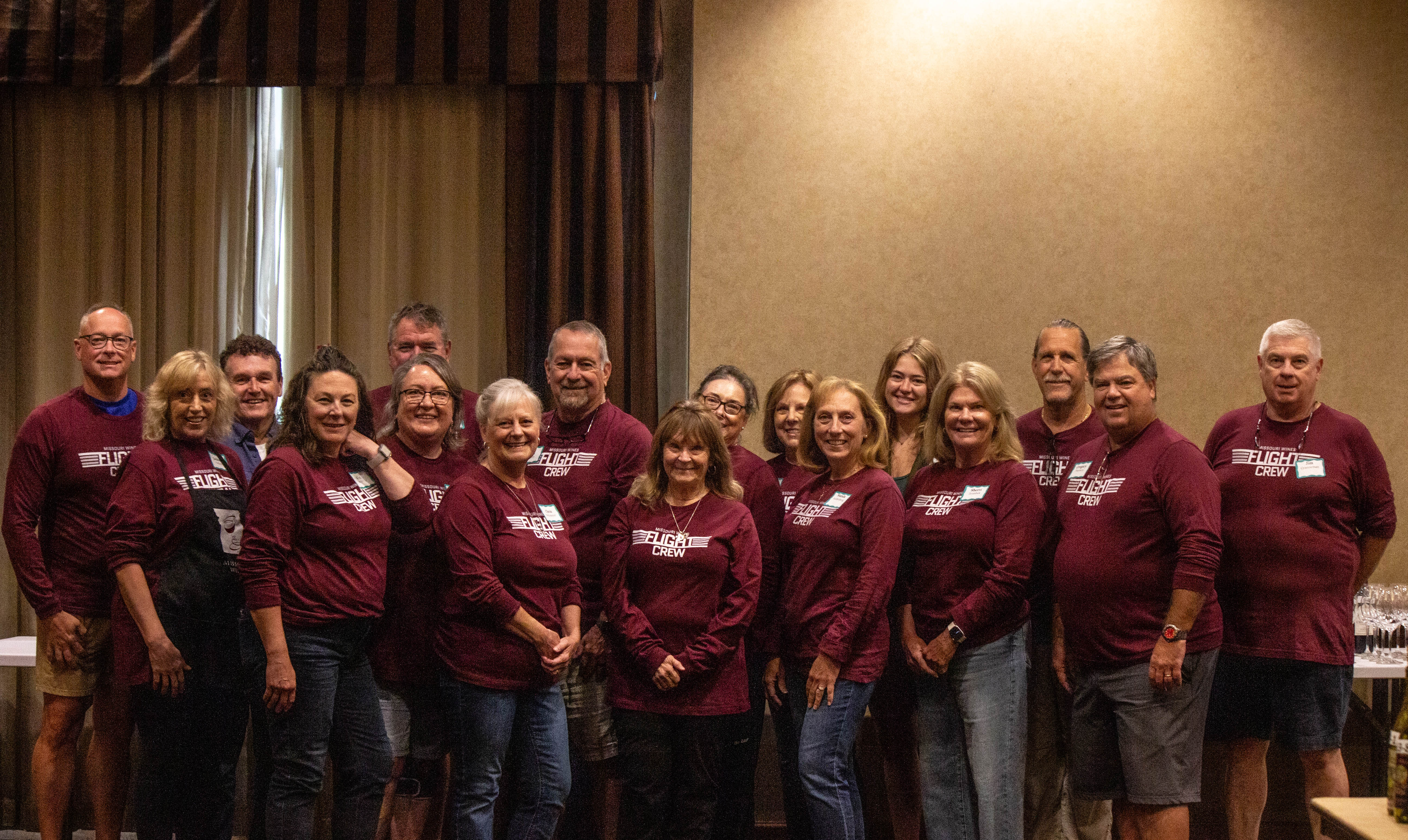 Volunteers posing for a picture