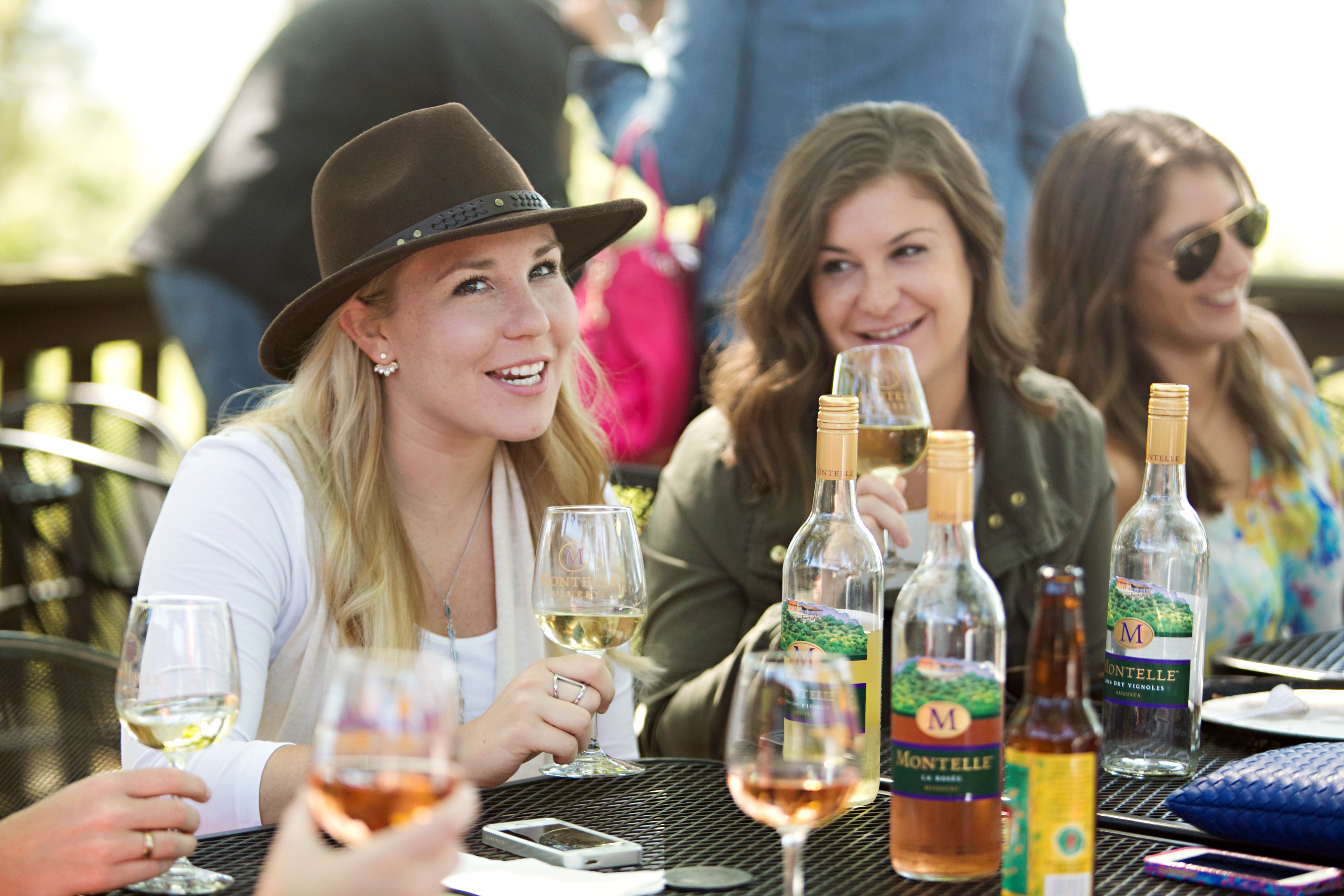 Women wine tasting