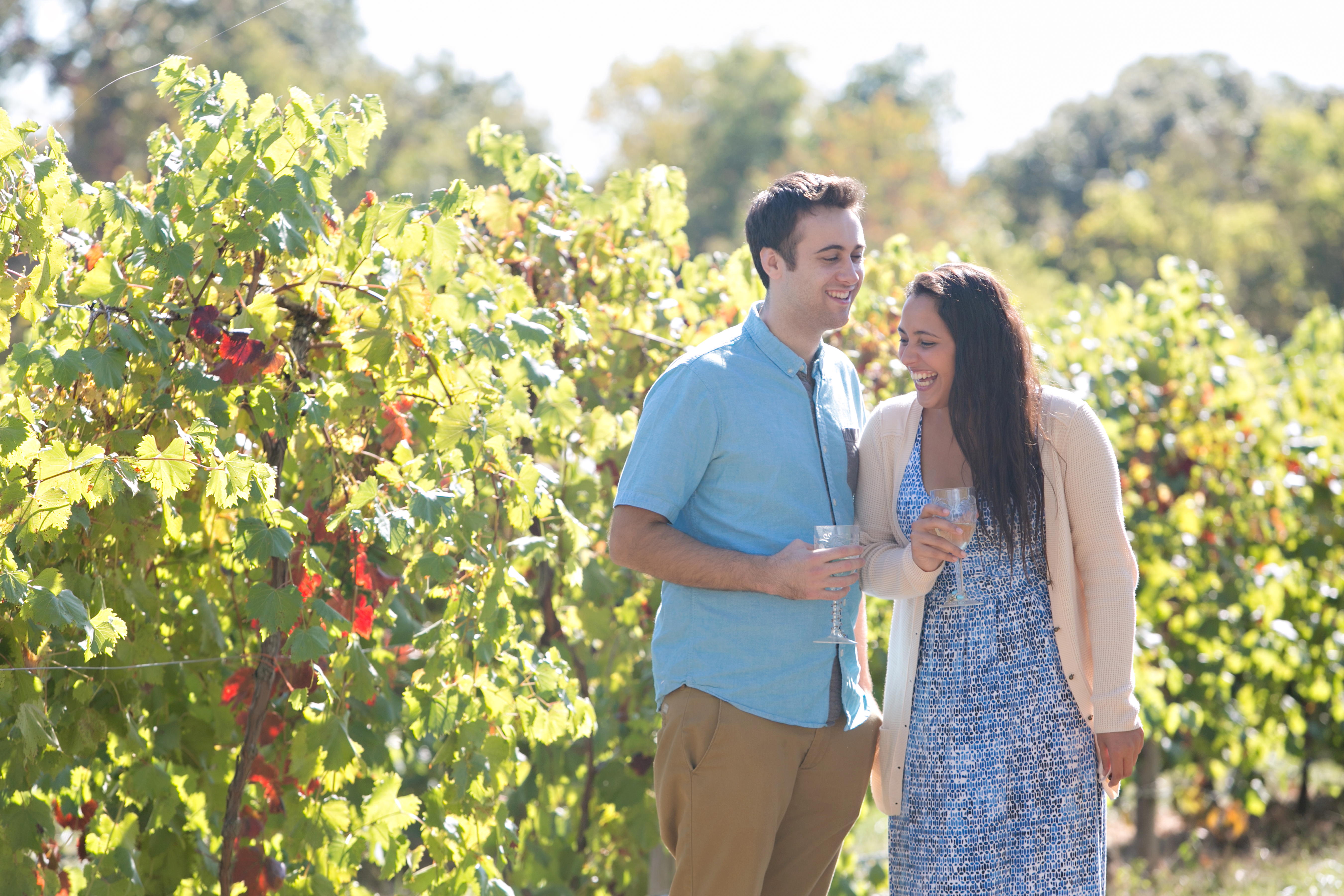 Couple in wine country