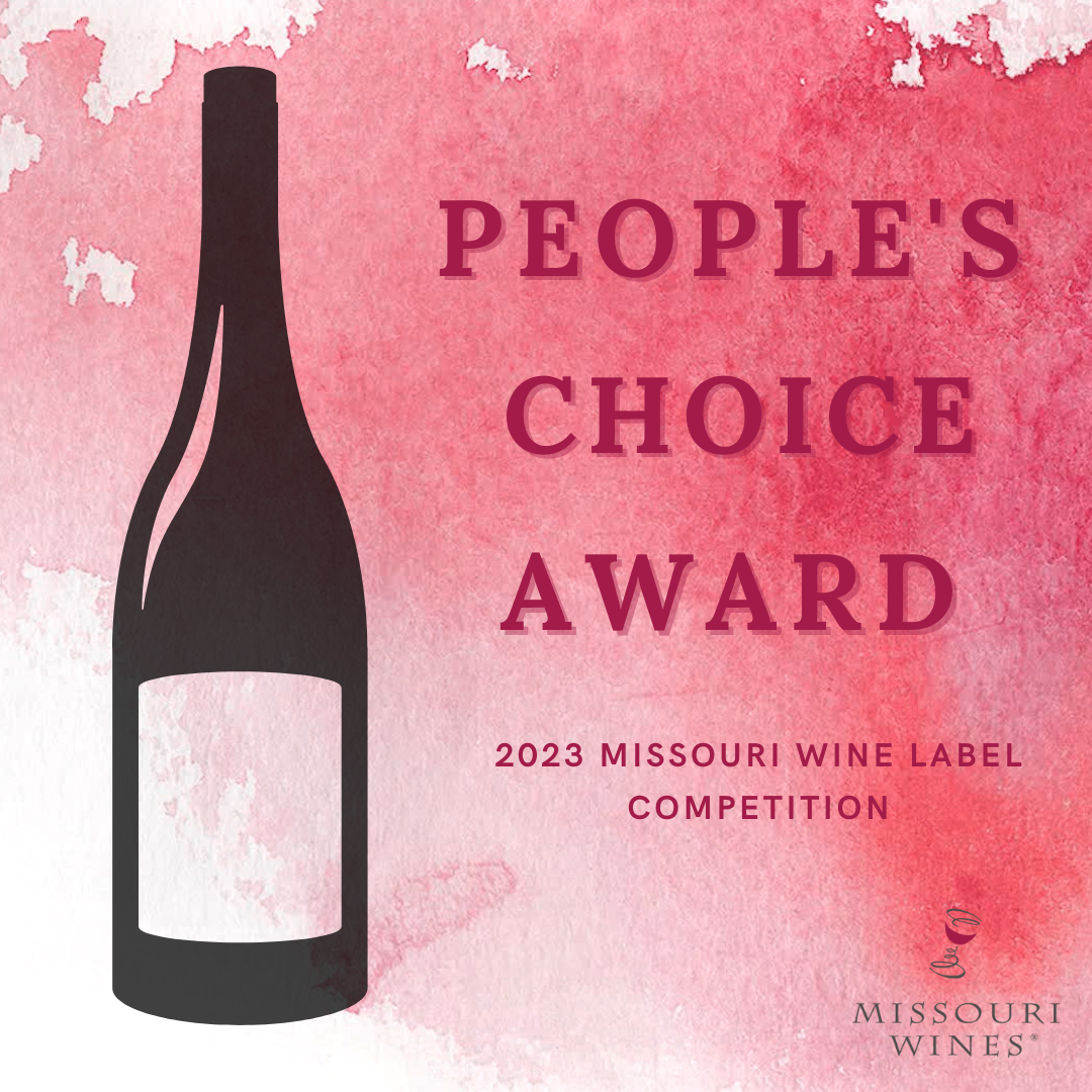 Wine bottle with text next to it