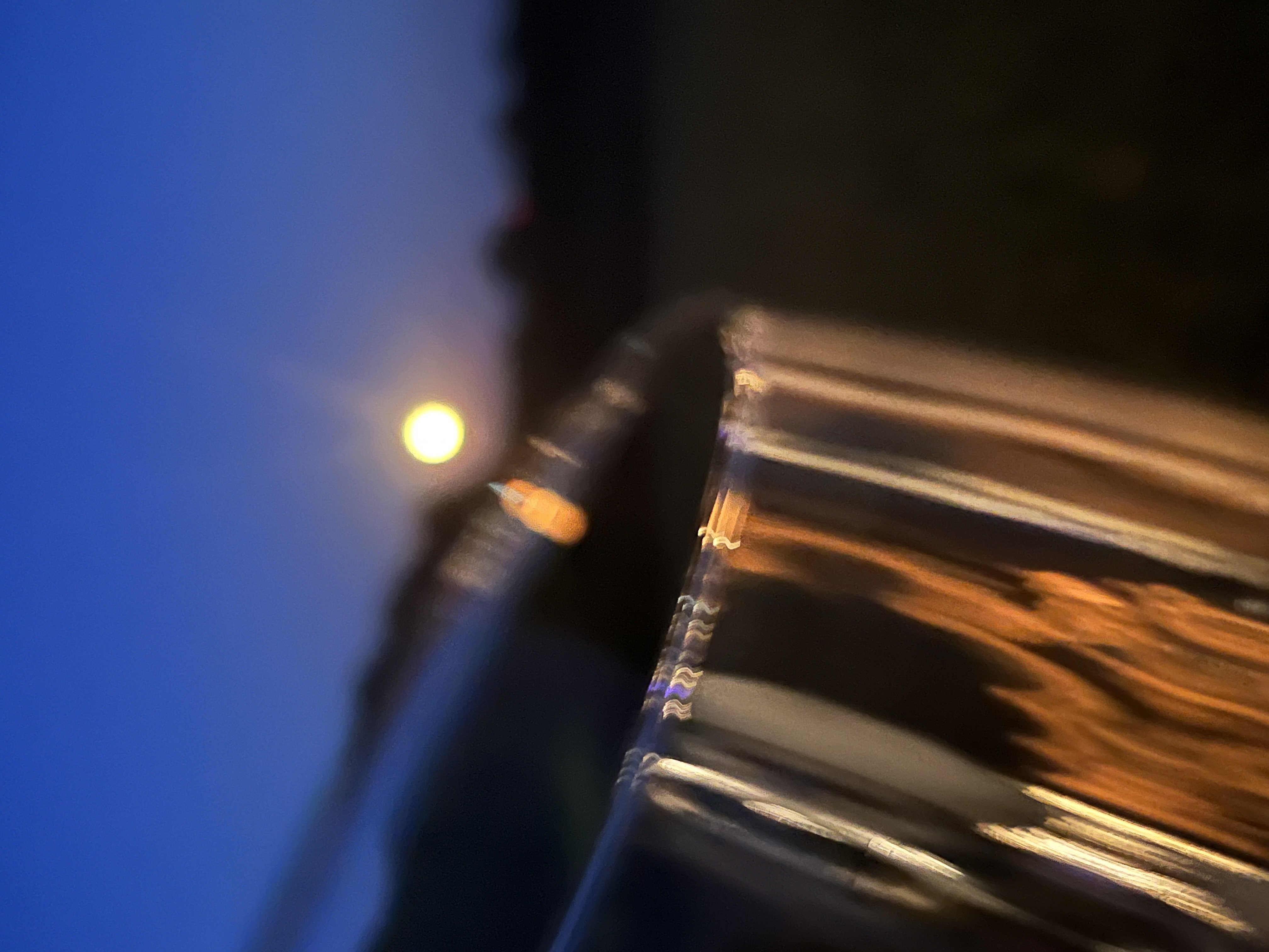 Wine glass in the moonlight